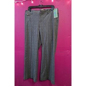 Eddie Bauer Plaid Brown Vashon Fit 16 Pants Adjustable Waist